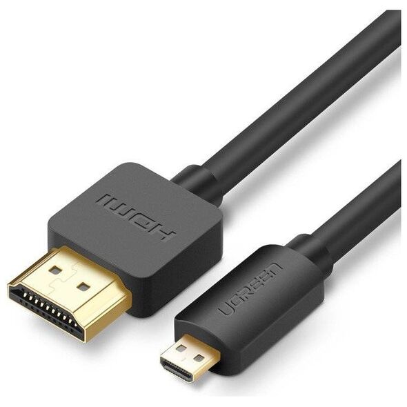 UGREEN HD127 Micro HDMI - HDMI Cable 4K 3D 1m (black) 6957303831487