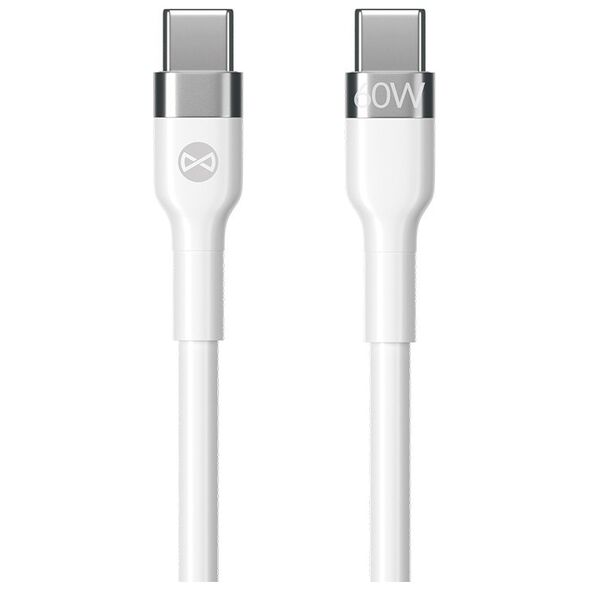 Forever Flexible cable USB-C - USB-C 2,0 m 60W white 5900495978530