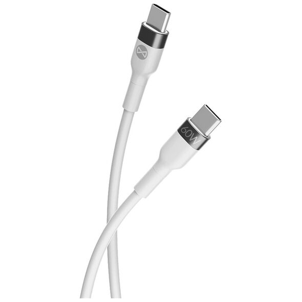 Forever Flexible cable USB-C - USB-C 2,0 m 60W white 5900495978530