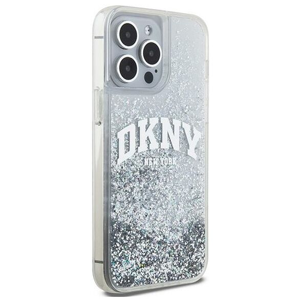 DKNY case for iPhone 15 Pro Max 6,7&quot; DKHCP15XLBNAET white HC liquid glitters w arch logo 3666339270926