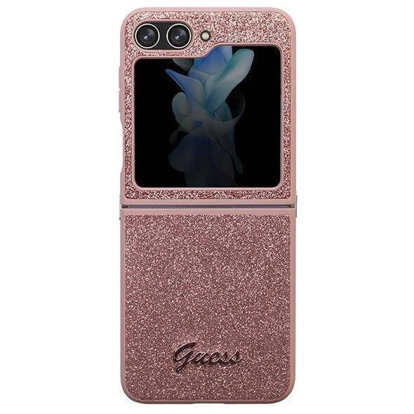 Original Case SAMSUNG GALAXY Z FLIP 5 Guess Hardcase Glitter Script (GUHCZF5HGGSHP) pink 3666339173999