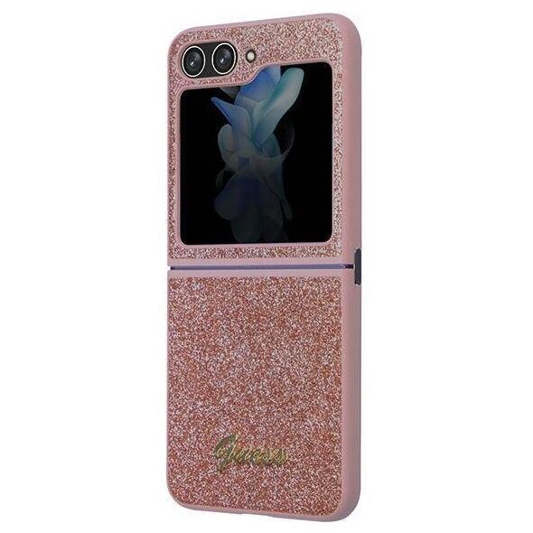 Original Case SAMSUNG GALAXY Z FLIP 5 Guess Hardcase Glitter Script (GUHCZF5HGGSHP) pink 3666339173999