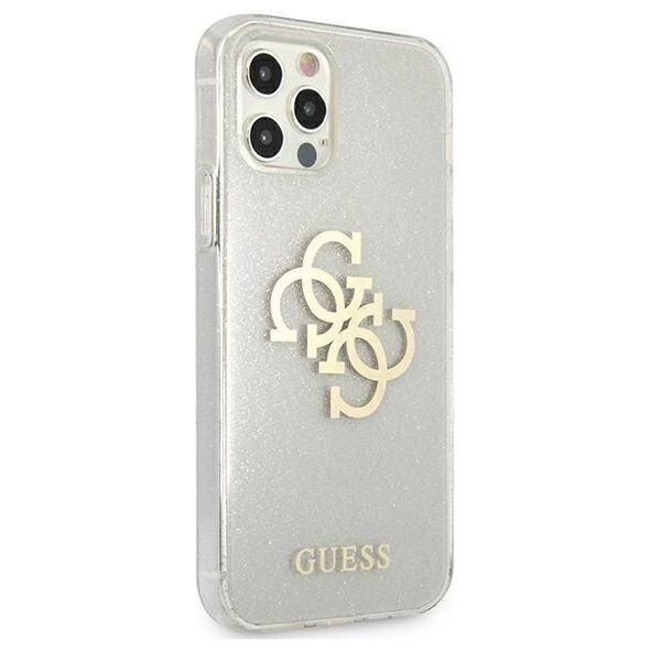 Original Case IPHONE 12 PRO MAX Guess Hard Case Glitter 4G Big Logo (GUHCP12LPCUGL4GTR) transparent 3666339004941