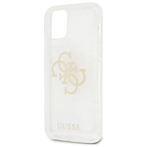 Original Case IPHONE 12 PRO MAX Guess Hard Case Glitter 4G Big Logo (GUHCP12LPCUGL4GTR) transparent 3666339004941