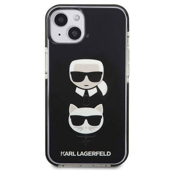 Original Case IPHONE 13 Karl Lagerfeld Hardcase Karl&Choupette Head black 3666339048655