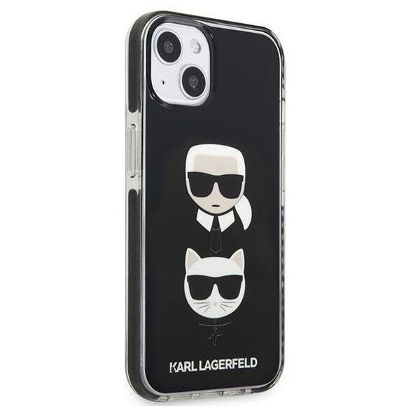Original Case IPHONE 13 Karl Lagerfeld Hardcase Karl&Choupette Head black 3666339048655
