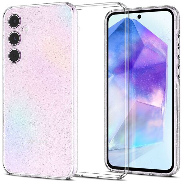 Spigen Huse pentru Samsung Galaxy A55 5G - Spigen Liquid Crystal Glitter - Crystal Quartz 8809971224512 έως 12 άτοκες Δόσεις