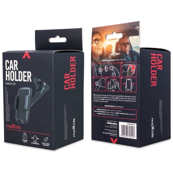 Maxlife car holder MXCH-01 black 5900495758217