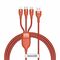 Baseus Cablu de Date USB la Lightning, Micro-USB, Type-C 66W, 1.2m - Baseus Flash Series (CA1T3-07) - Orange 6953156230330 έως 12 άτοκες Δόσεις