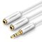 UGREEN AUX audio splitter 3.5mm jack cable UGREEN AV123, 25cm (white) 024300 έως και 12 άτοκες δόσεις