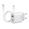 Remax Wall charger Remax, RP-U68, USB-C, USB, 20W (white) + Lightning cable 047777 έως και 12 άτοκες δόσεις