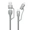 Dudao USB cable Dudao L20xs 4in1 USB-C / Lightning / USB-A 2.4A, 1m (gray) 047220 6973687242756 L20xs έως και 12 άτοκες δόσεις