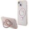 Hello Kitty Ring Stand Glitter Electrop Logo MagSafe Case for iPhone 15/14/13 - Pink