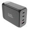 Silver Monkey SMA155 200W 3xUSB-C PD USB-A QC 3.0 GaN Charger with Detachable Power Cable - Black