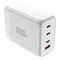 Silver Monkey SMA156 200W 3xUSB-C PD USB-A QC 3.0 GaN Charger with Detachable Power Cable - White