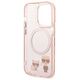 Original Case IPHONE 14 PRO Karl Lagerfeld Hardcase Karl & Choupette Aluminium Magsafe (KLHMP14LHKCP) pink 3666339087340