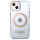 Original Case IPHONE 14 Guess Hard Case Gold Outline Translucent MagSafe (GUHMP14SHTCMU) purple 3666339069544