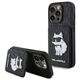 Original Case APPLE IPHONE 15 PRO Karl Lagerfeld Hardcase Saffiano Cardslots and Stand Monogram Choupette (KLHCP15LSAKCNSCK) black 3666339169619