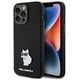 Original Case APPLE IPHONE 15 PRO MAX Karl Lagerfeld Silicone Choupette Metal Pin (KLHCP15XSMHCNPK) black 3666339166380