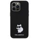 Original Case APPLE IPHONE 15 PRO MAX Karl Lagerfeld Silicone Choupette Metal Pin (KLHCP15XSMHCNPK) black 3666339166380