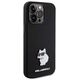 Original Case APPLE IPHONE 15 PRO MAX Karl Lagerfeld Silicone Choupette Metal Pin (KLHCP15XSMHCNPK) black 3666339166380