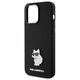 Original Case APPLE IPHONE 15 PRO MAX Karl Lagerfeld Silicone Choupette Metal Pin (KLHCP15XSMHCNPK) black 3666339166380