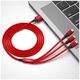 XO cable NB173 3in1 USB - Lightning + USB-C + microUSB 1,2 m 2,4A red 6920680876242
