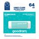Goodram pendrive 64GB USB 3.0 UME3 Care light green 5908267961452