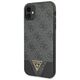 Guess case for iPhone 11 GUHCN61PU4GHBK gray hard case 4G Triangle Collection 3666339016272