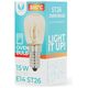 Oven Light bulb E14 ST26 15W 230V 60lm 300° Forever Light 5900495714497