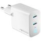 Forever TC-06-65CC GaN PD QC charger 2x USB-C 65W white 5907457732537