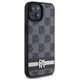 DKNY case for iPhone 15 Plus 6,7&quot; DKHCP15MPCPTSSK black HC PU checkered pattern w printed stripes 3666339263201