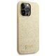 Guess case for iPhone 14 Pro 6,1&quot; GUHCP14LHGGSHD gold PC/TPU Glitter Flakes case Script Metal Logo 3666339065102