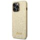 Guess case for iPhone 14 Pro 6,1&quot; GUHCP14LHGGSHD gold PC/TPU Glitter Flakes case Script Metal Logo 3666339065102