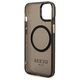Guess case for iPhone 14 Pro 6,1&quot; GUHMP14LHTCMK black HC Magsafe Gold Outline Translucent 3666339069605