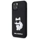 Karl Lagerfeld case for iPhone 14 6,1&quot; KLHCP14S3DRKHNK black hardcase 3D Rubber Choupette NFT 3666339122669