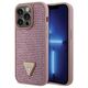 Guess case for iPhone 14 Pro 6,1&quot; GUHCP14LHDGTPP pink hardcase Rhinestone Triangle 3666339120115