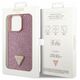 Guess case for iPhone 14 Pro 6,1&quot; GUHCP14LHDGTPP pink hardcase Rhinestone Triangle 3666339120115