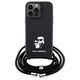 Karl Lagerfeld case for iPhone 14 Pro Max 6,7&quot; KLHCP14XSAKCPSK black HC Saffiano KC Metal Pin Crossbody 3666339165741