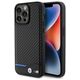 BMW case for iPhone 15 Pro Max 6,7&quot; BMHCP15X22NBCK black HC PU Carbon 3666339143862