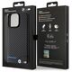 BMW case for iPhone 15 Pro Max 6,7&quot; BMHCP15X22NBCK black HC PU Carbon 3666339143862