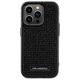 Karl Lagerfeld case for iPhone 15 Pro 6,1&quot; KLHCP15LHDSPLK black hardcase Rhinestone Logo Metal Plate 3666339163136