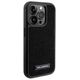 Karl Lagerfeld case for iPhone 15 Pro 6,1&quot; KLHCP15LHDSPLK black hardcase Rhinestone Logo Metal Plate 3666339163136