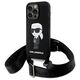 Karl Lagerfeld case for iPhone 15 Pro Max 6,7&quot; KLHCP15XSCBSKNK hardcase black Crossbody Silicone Ikonik 3666339167462
