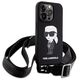 Karl Lagerfeld case for iPhone 15 Pro Max 6,7&quot; KLHCP15XSCBSKNK hardcase black Crossbody Silicone Ikonik 3666339167462