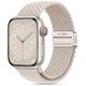 Strap for APPLE WATCH 3 / 4 / 5 / 6 / 7 / 8 / 9 / SE (38 / 40 / 41 MM) Tech-Protect Nylonmag Natural TItanium creamy 5906302312849