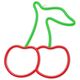 Neon LED Light CHERRY green red NNE23 Neolia 5907457773462