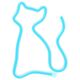 Neon LED Light CAT turquoise NNE24 Neolia 5907457773479