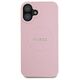Original Case IPHONE 16 PLUS Guess Hardcase Grained Gold Ring MagSafe (GUHMP16MPGHSMMP) pink 3666339303969