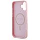 Original Case IPHONE 16 PLUS Guess Hardcase Grained Gold Ring MagSafe (GUHMP16MPGHSMMP) pink 3666339303969